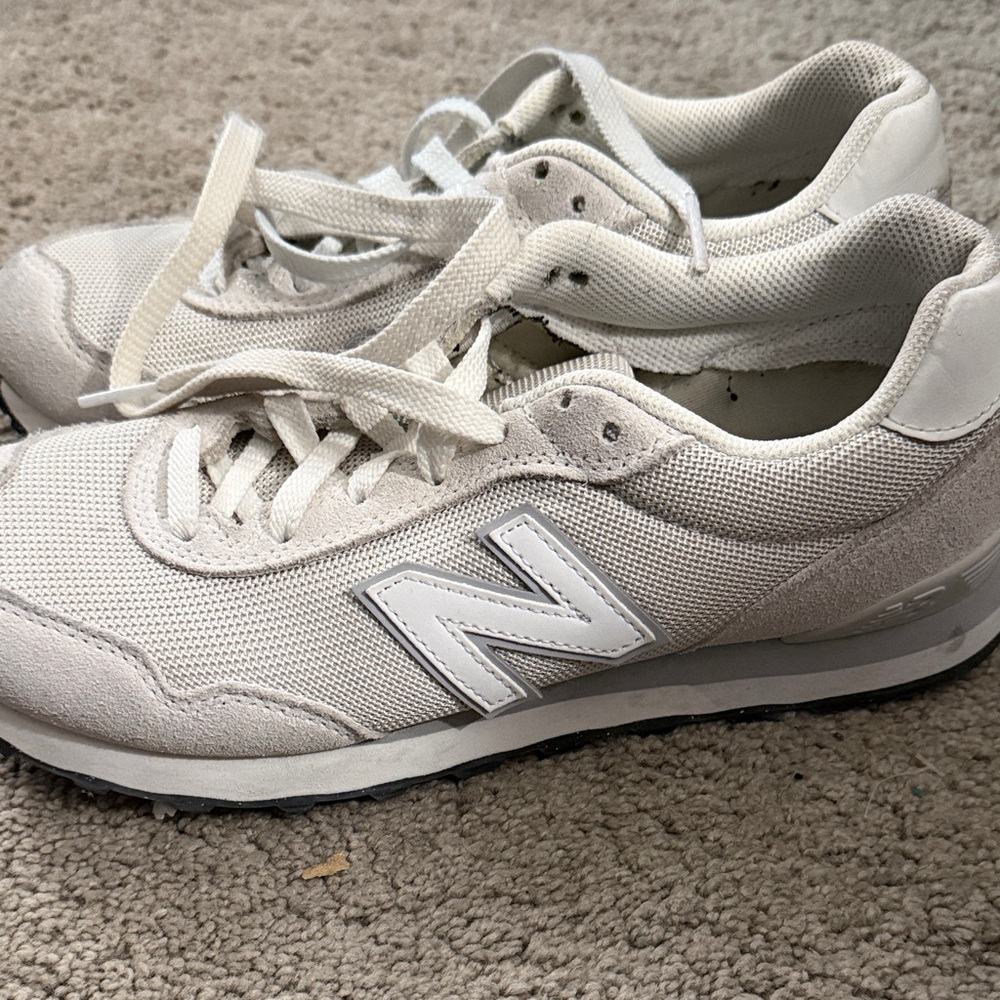 New Balance Off-White Mesh & Suede Sneakers